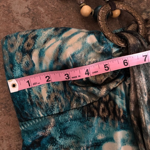 R&M Richards strapless beaded dress petite small - Picture 7 of 8